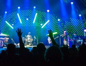 crowd attending a concert