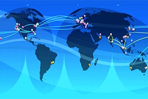 Map Showing Satellite Flight and Ground Operations